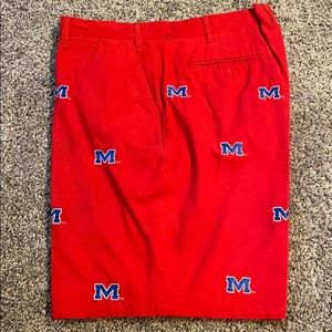 Men’s Red Ole Miss Gameday Shorts. Worn Once.